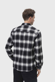 Camisa Hombre Cuadros Negro Negro / M