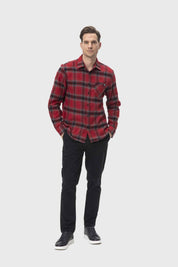 Camisa Hombre Cuadros Rojo V Rojo / S