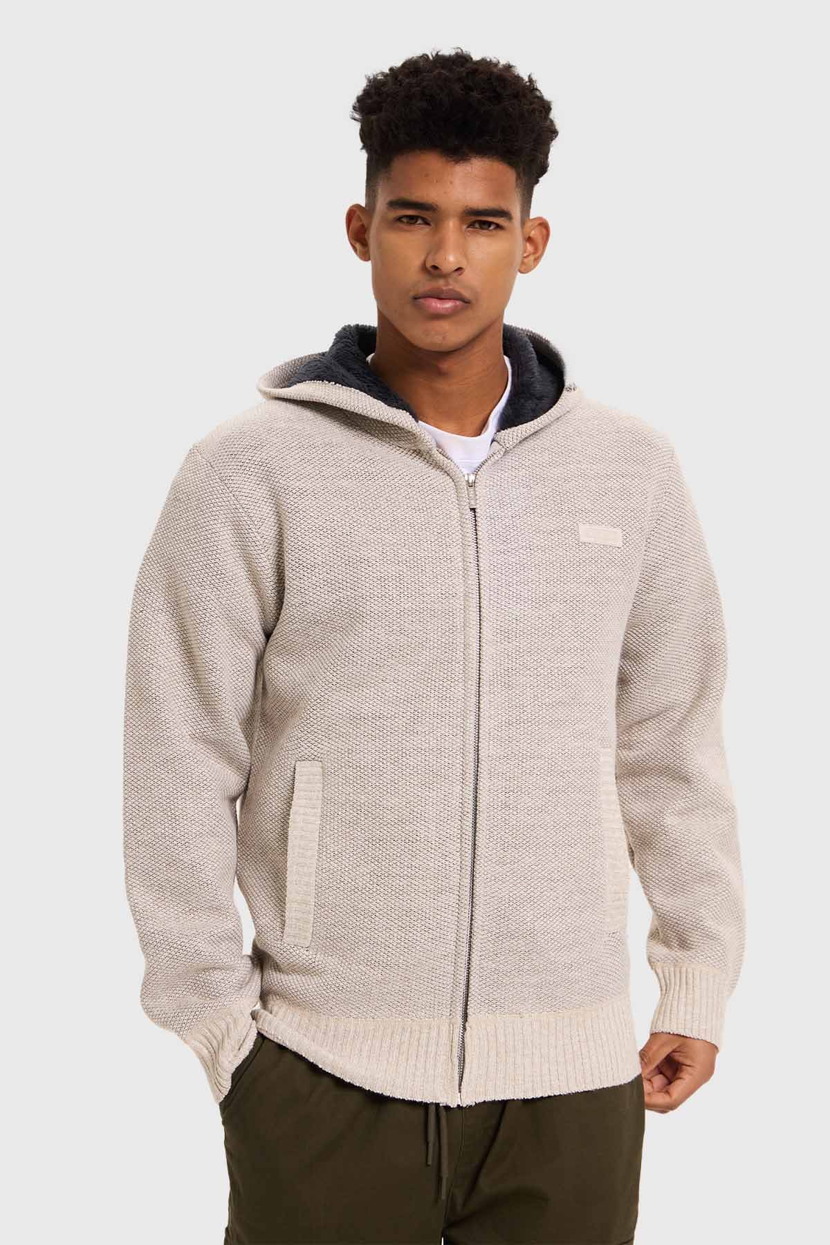 Sweater Hombre Hoodie Beige Beige / L