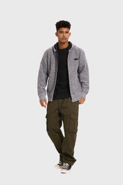 Sweater Hombre Hoodie Gris Gris / XXL