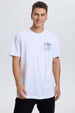 Polera Hombre Doble Print Blanco Blanco / XXL