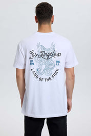 Polera Hombre Doble Print Blanco Blanco / XXL
