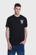 Polera Hombre Doble Print Negro Negro / XXL