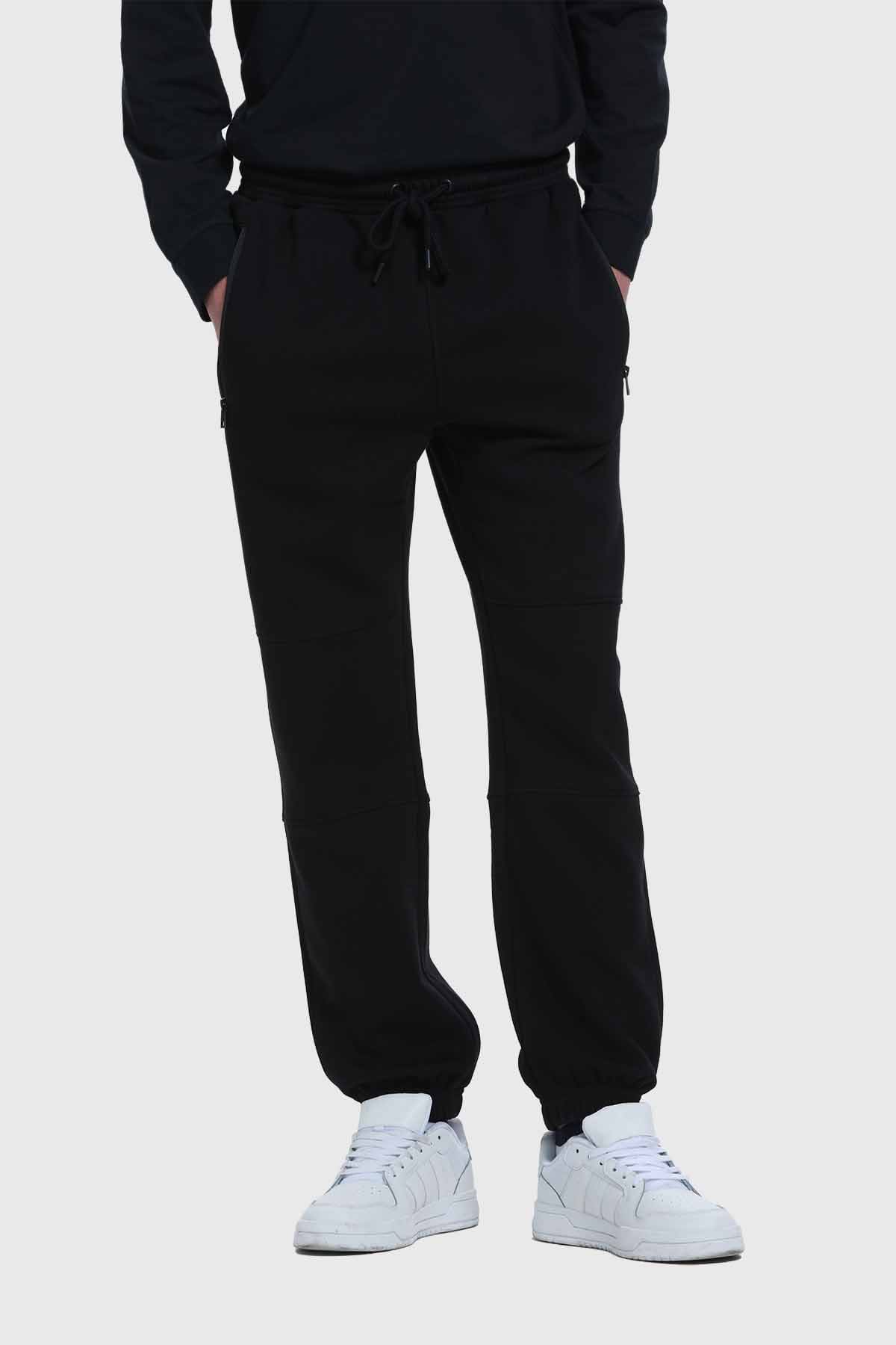 Pantalón Buzo Hombre Sport Negro Negro / S