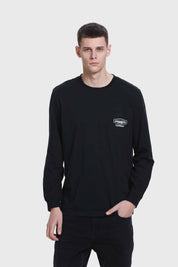 Polera Hombre Con Bolsillo Negro Negro / M