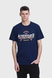 Polera Hombre Print Azul Azul Marino / L