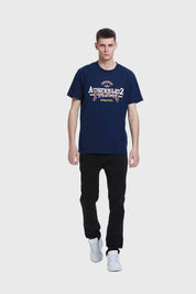 Polera Hombre Print Azul Azul Marino / L
