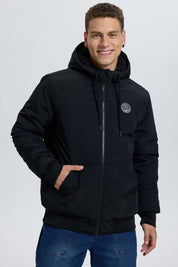 Chaqueta Hombre Gorro Negro Negro / XXL