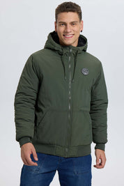 Chaqueta Hombre Gorro Verde Verde Militar / XXL