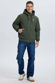 Chaqueta Hombre Gorro Verde Verde Militar / XXL