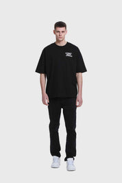 Polera Hombre Doble Print Negro Negro / XXL
