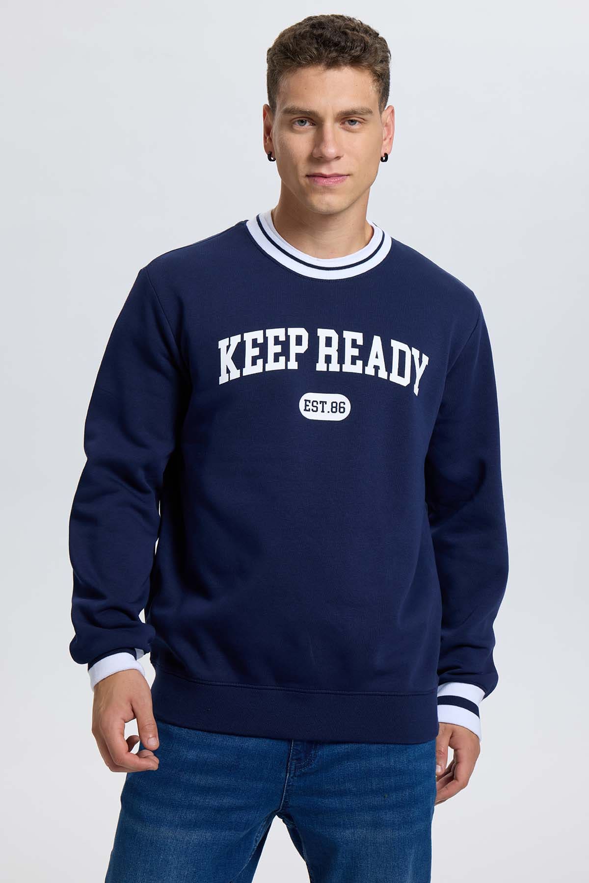 Polerón Hombre College Azul Azul Oscuro / XXL