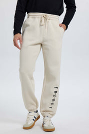 Pantalón Buzo Hombre Baggy Beige Beige / XXL