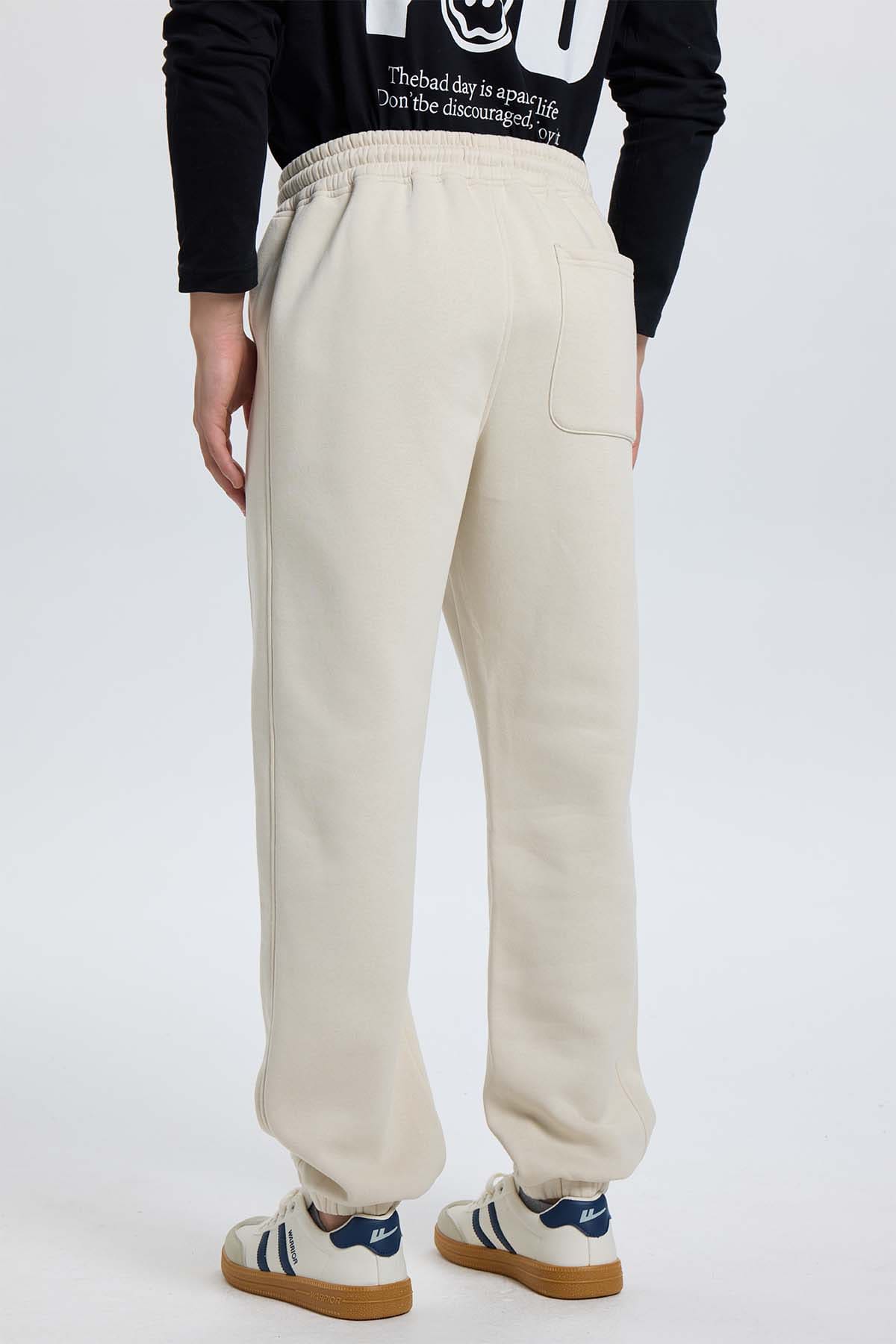 Pantalón Buzo Hombre Baggy Beige Beige / XXL
