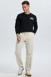 Pantalón Buzo Hombre Baggy Beige Beige / XXL