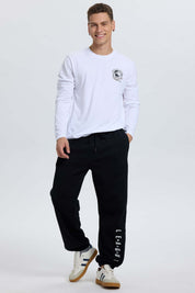 Pantalón Buzo Hombre Baggy Negro Negro / XXL