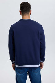 Polerón Hombre Print College Azul Azul / XXL