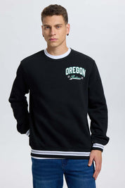 Polerón Hombre Print College Negro Negro / XXL