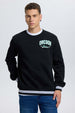Polerón Hombre Print College Negro Negro / XXL