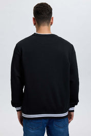Polerón Hombre Print College Negro Negro / XXL