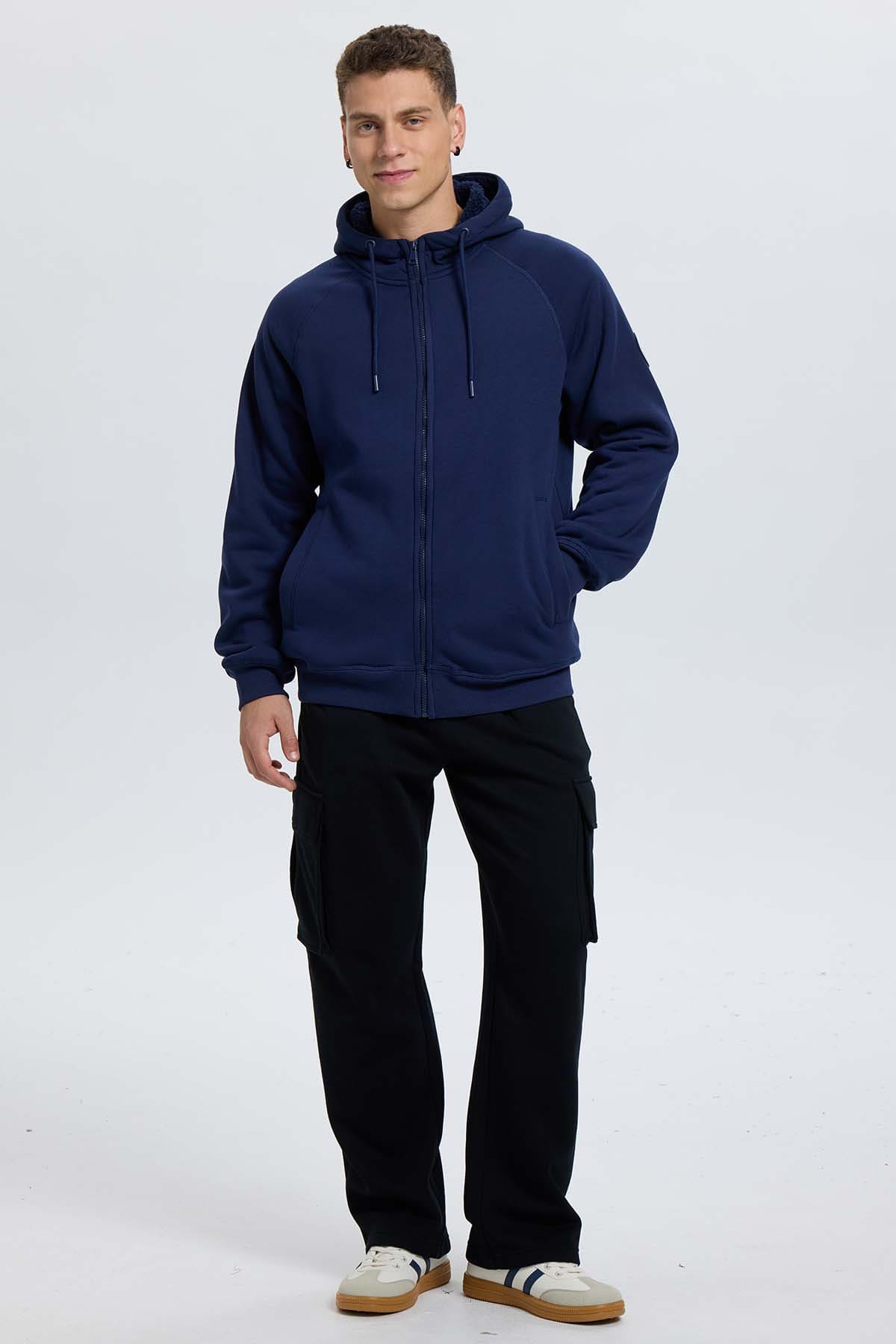 Polerón Hombre Corderito Azul Azul / XXL