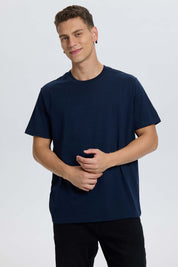 Polera Hombre Long Fit Básica Azul Azul / XXL