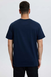 Polera Hombre Long Fit Básica Azul Azul / XXL