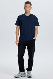 Polera Hombre Long Fit Básica Azul Azul / XXL