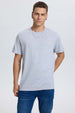 Polera Hombre Long Fit Básica Gris Melange Gris / XXL
