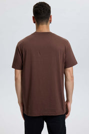 Polera Hombre Long Fit Básica Chocolate Café / XXL