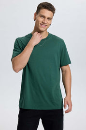 Polera Hombre Long Fit Básica Verde Verde / XXL