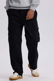 Pantalón Hombre Cargo Calce Recto Negro Negro / XXL
