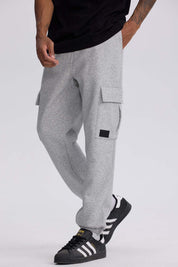 Pantalón Buzo Hombre Cargo Gris Melange Gris / XXL
