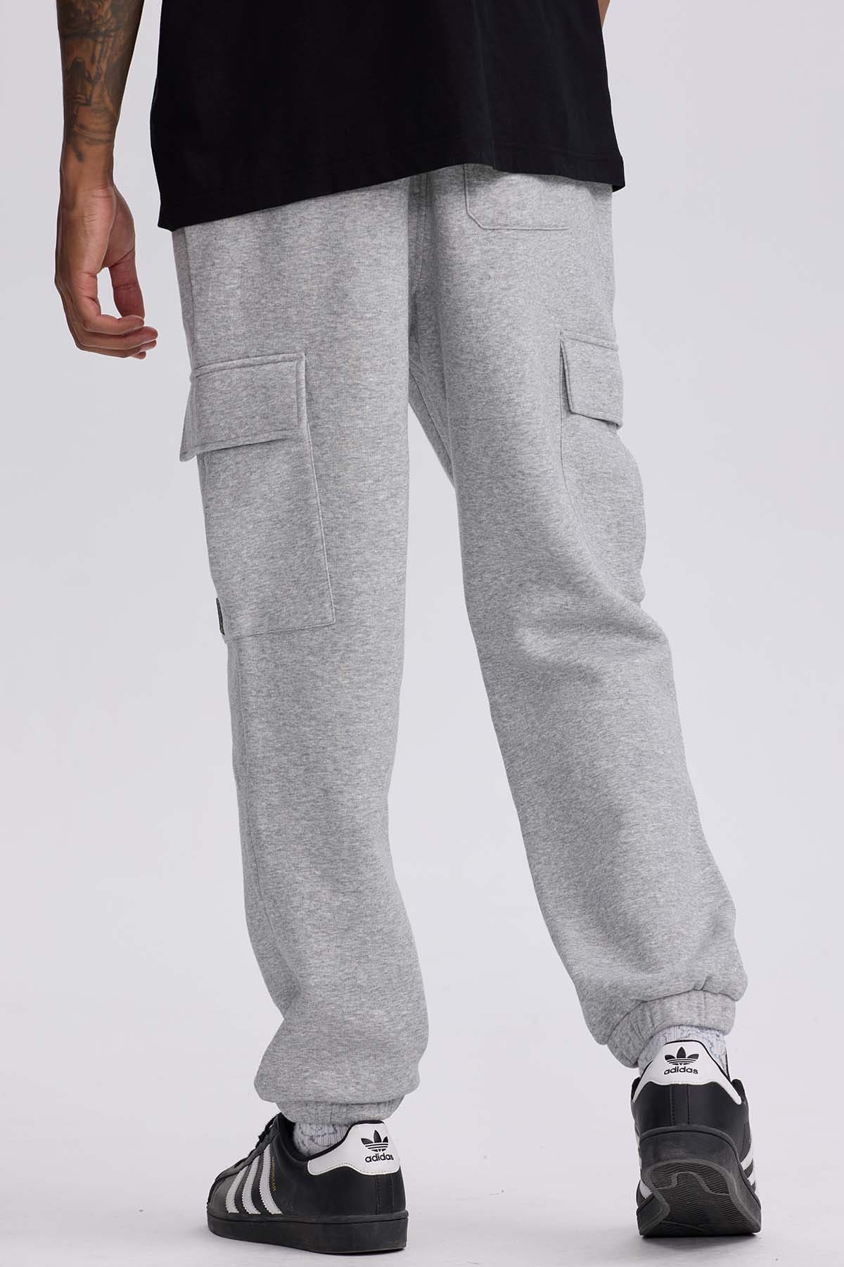 Pantalón Buzo Hombre Cargo Gris Melange Gris / XXL