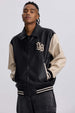 Chaqueta Hombre Efecto Cuero Negro Negro / XXL