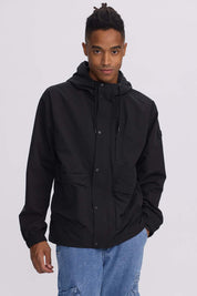 Chaqueta Hombre Cortaviento Negro Negro / XXL