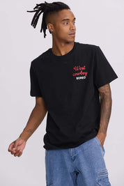 Polera Hombre Doble Print Negro Negro / XXL