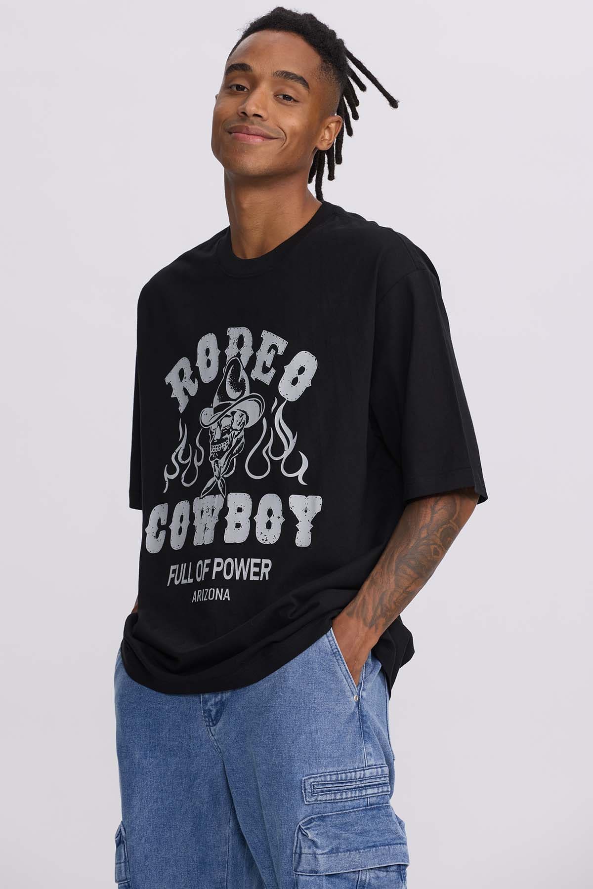 Polera Hombre Central West Negro Negro / XXL