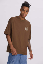 Polera Hombre Doble Print Wester Chocolate