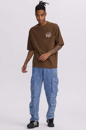 Polera Hombre Doble Print Wester Chocolate