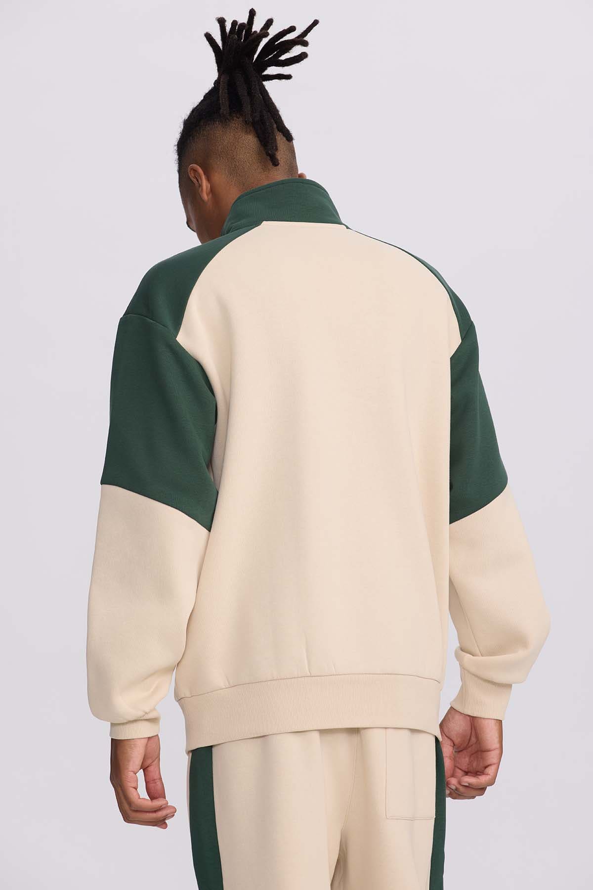 Polerón Hombre Half Zipper Beige Beige / XXL