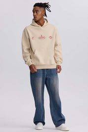 Polerón Hombre Hoodie Doble Print Beige Beige / XXL