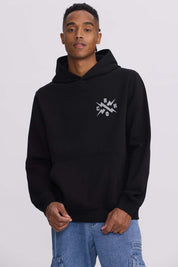 Polerón Hombre Hoodie Doble Print Negro Negro / XXL