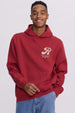 Polerón Hombre Hoodie Doble Print Rojo Oscuro Rojo / XXL