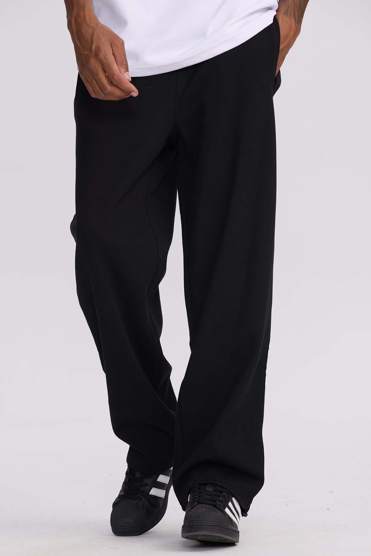 Pantalón Buzo Hombre Loose Fit Negro Negro / XXL