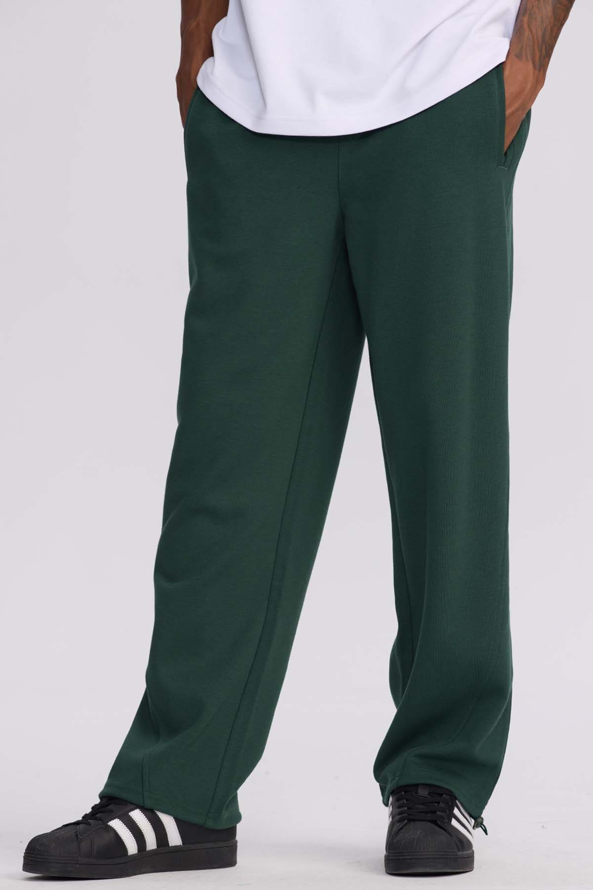 Pantalón Buzo Hombre Loose Fit Verde Militar Verde / XXL