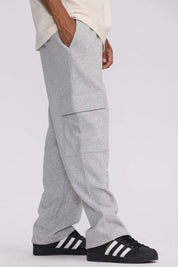 Pantalón Buzo Hombre Cargo Gris Melange Gris / XXL