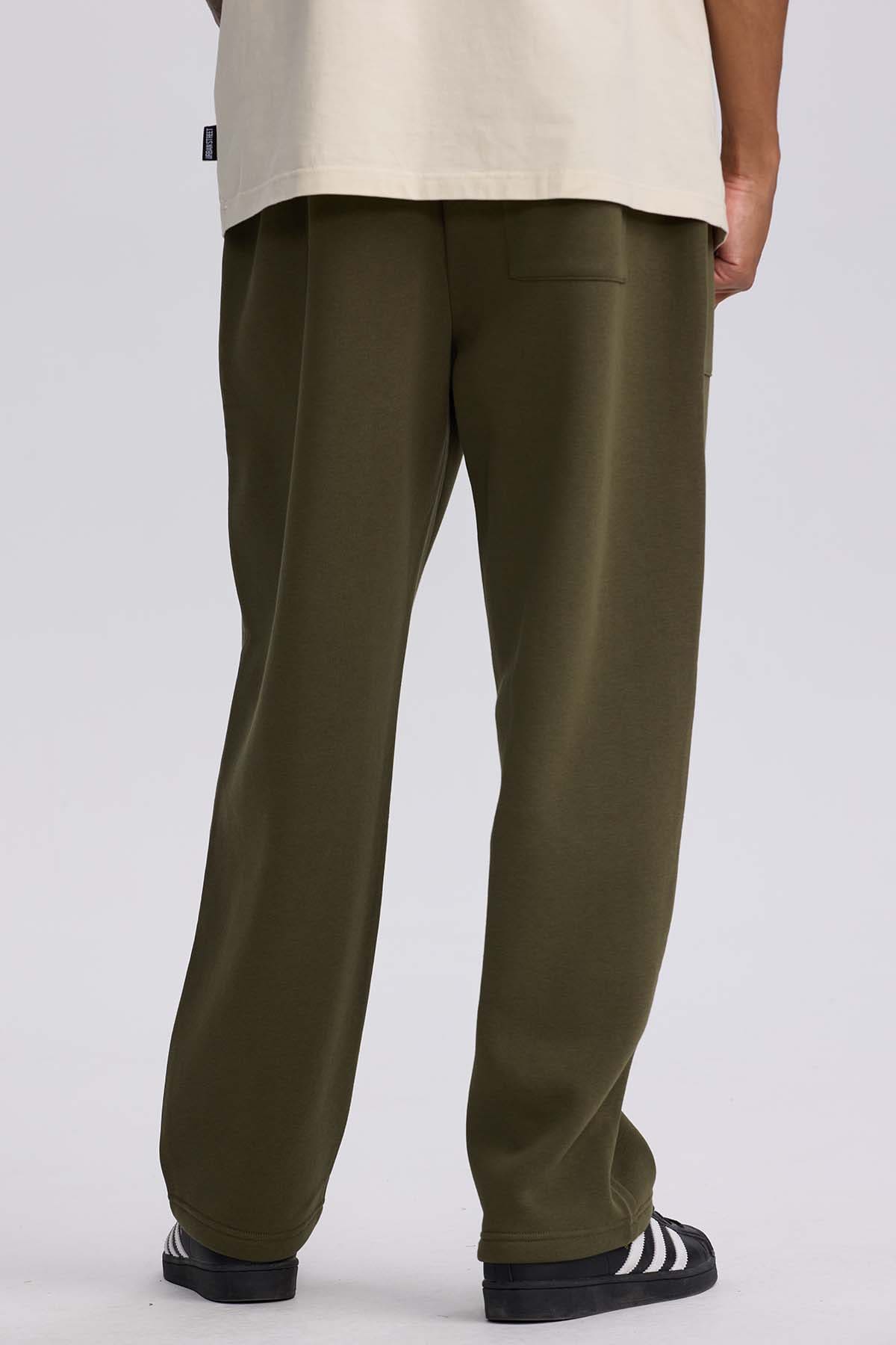 Pantalón Hombre Loosefit Verde Militar Verde / XXL