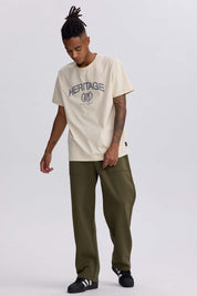 Pantalón Hombre Loosefit Verde Militar Verde / XXL