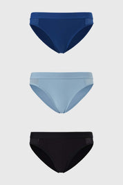 Calzón Mujer Tripack Algodón Azul
